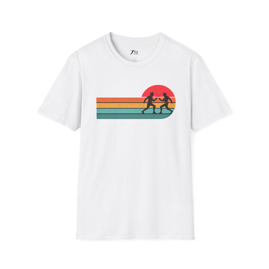 Retro Sunset Fencing T‑Shirt
