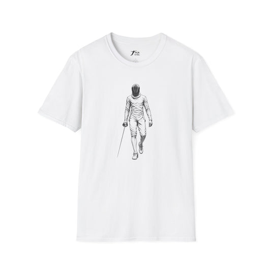 Fencer Walking — Minimalist Fencing T-Shirt