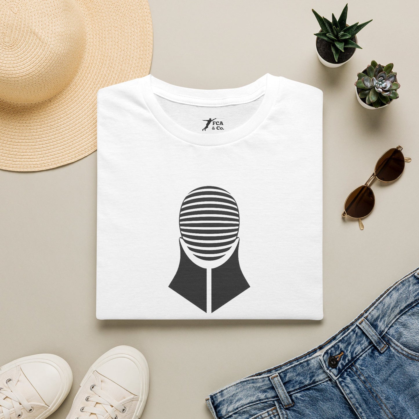 Fencing-inspired Abstract Mask T-Shirt