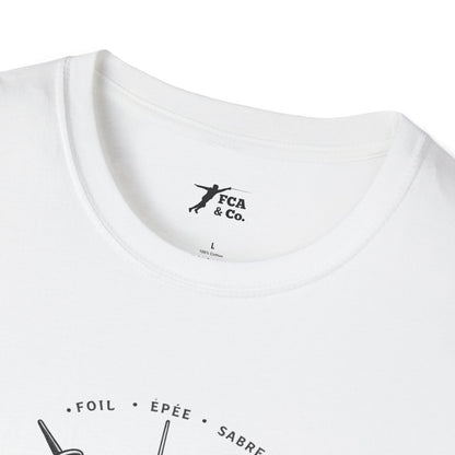 Fencing Weapons T-Shirt — Foil Épée Sabre