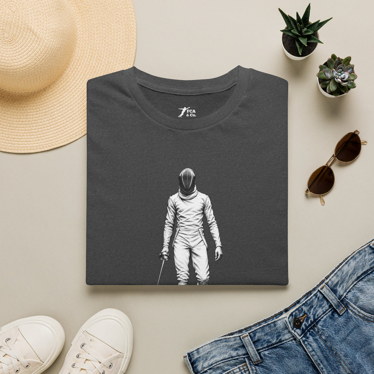 Fencer Walking 2 — Dark Heather T-Shirt