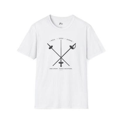 Fencing Weapons T-Shirt — Foil Épée Sabre