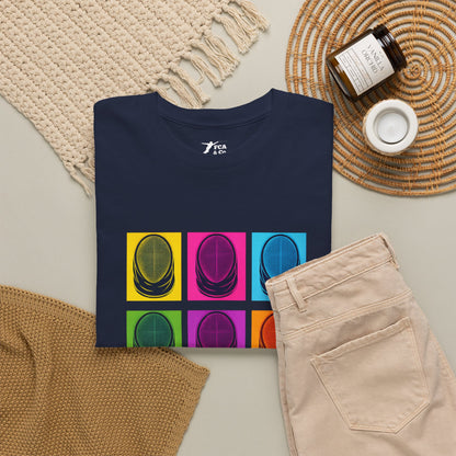 Colorful Retro Graphic T‑Shirt black Gildan 5000