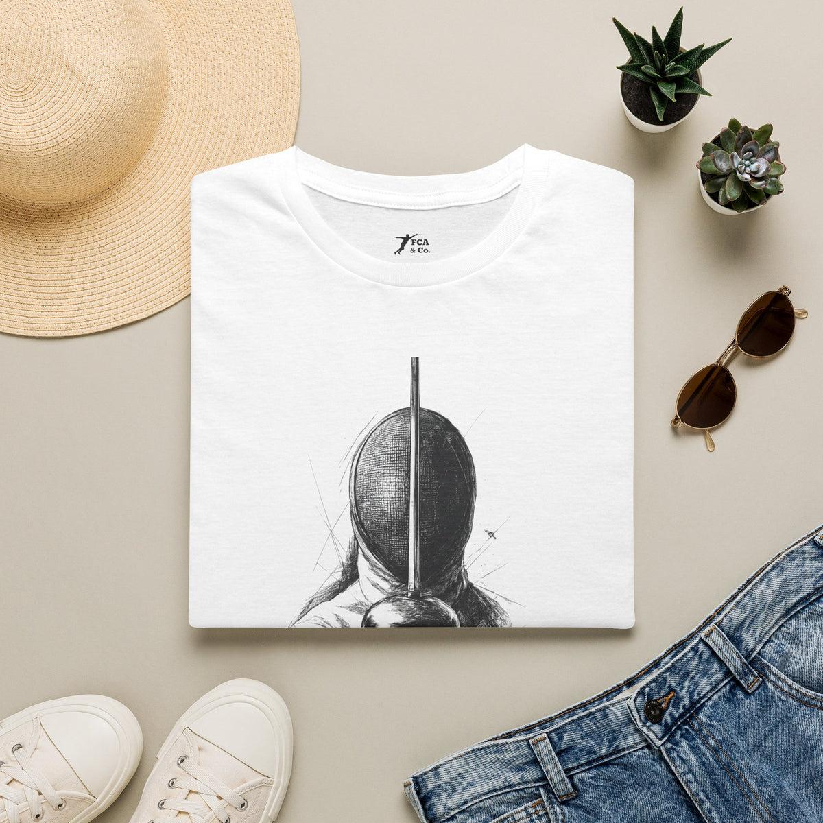 Minimalist Black Mask Illustration T-Shirt