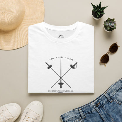 Fencing Weapons T-Shirt — Foil Épée Sabre
