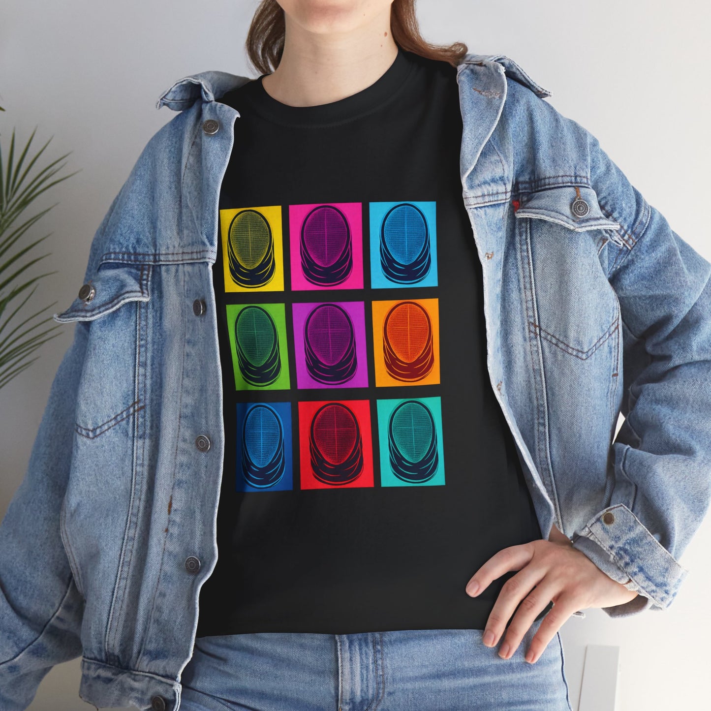 Colorful Retro Graphic T‑Shirt black Gildan 5000