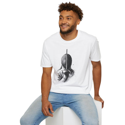 Minimalist Black Mask Illustration T-Shirt