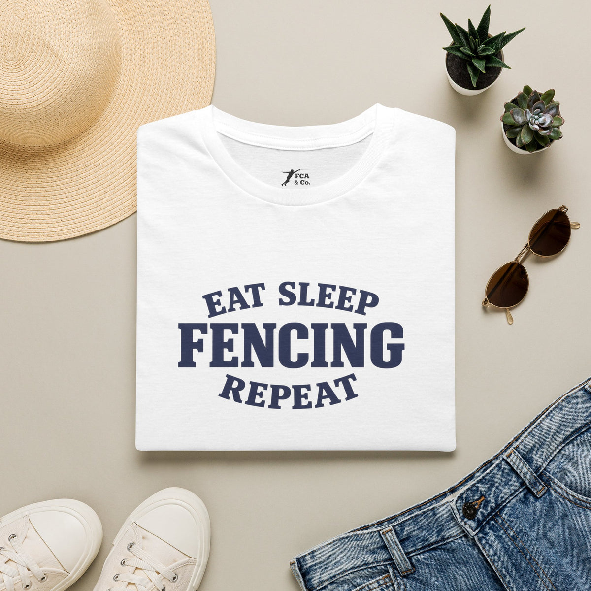 Eat Sleep Fencing Repeat T-Shirt
