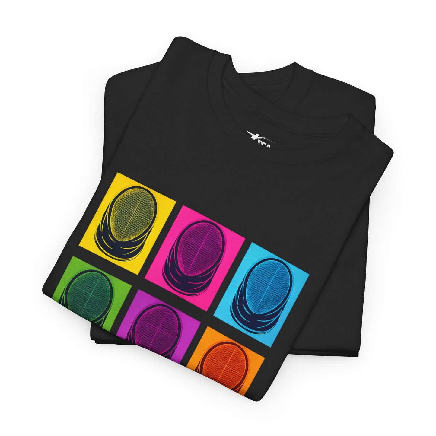 Colorful Retro Graphic T‑Shirt black Gildan 5000