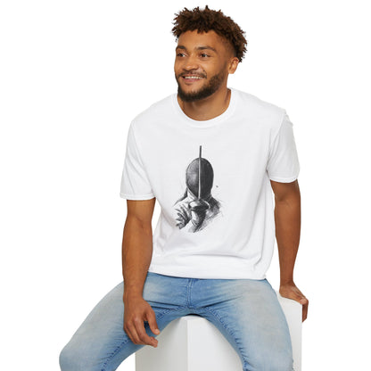 Minimalist Black Mask Illustration T-Shirt