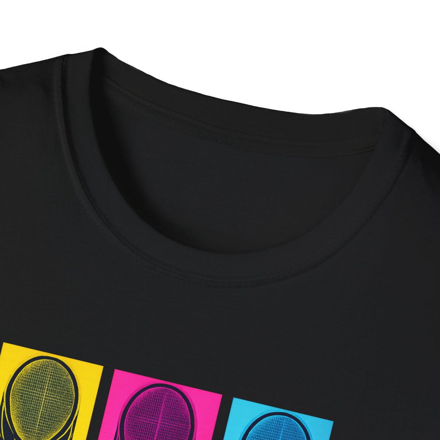 Retro Neon Fencing Mask Graphic T-Shirt
