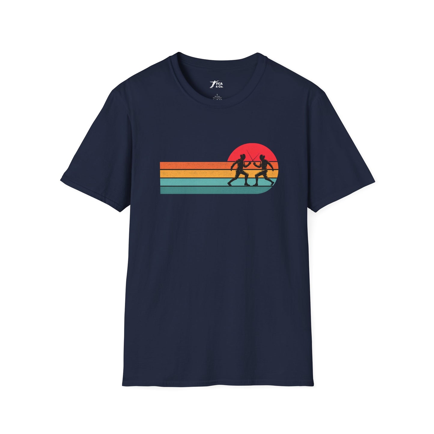 Retro Sunset Fencing T‑Shirt