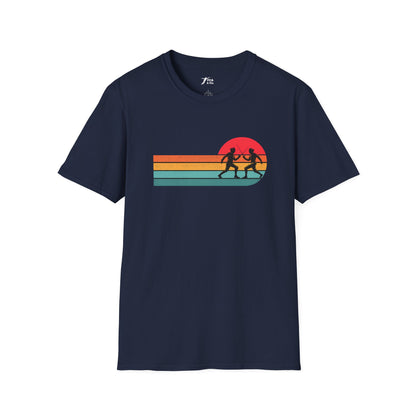 Retro Sunset Fencing T‑Shirt