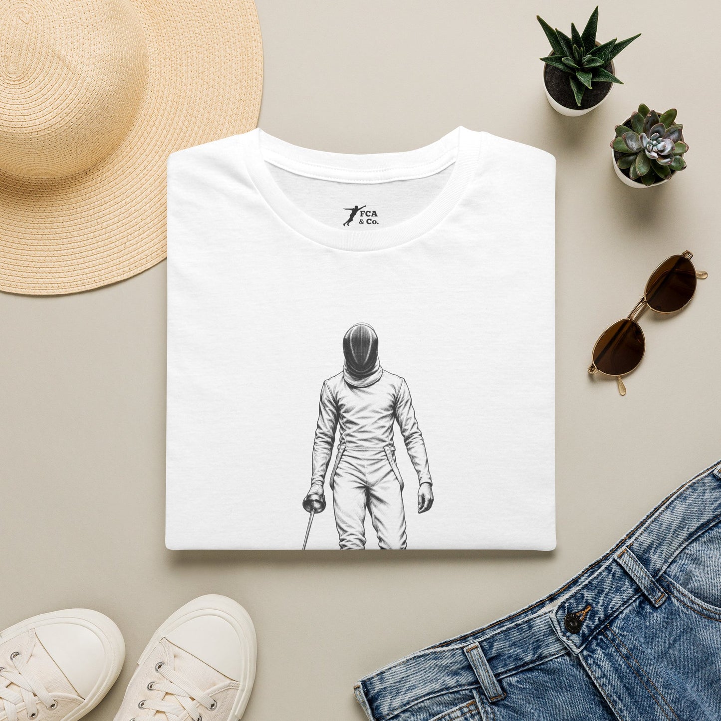 Fencer Walking — Minimalist Fencing T-Shirt