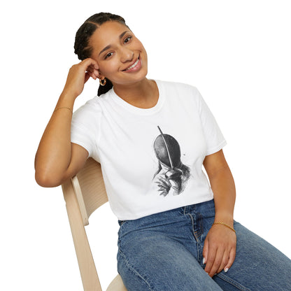 Minimalist Black Mask Illustration T-Shirt
