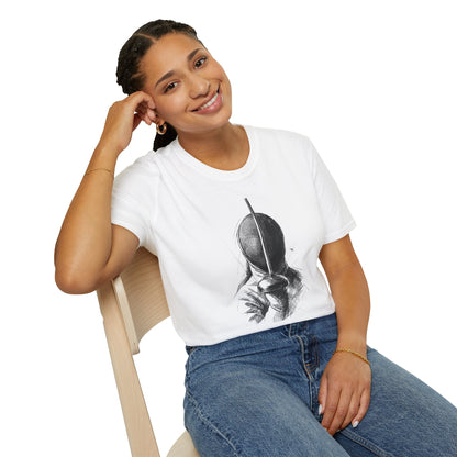 Minimalist Black Mask Illustration T-Shirt