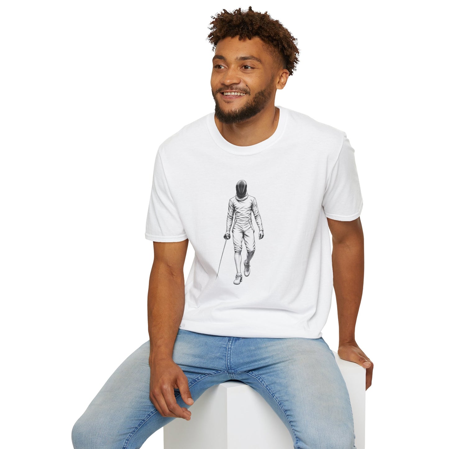 Fencer Walking — Minimalist Fencing T-Shirt