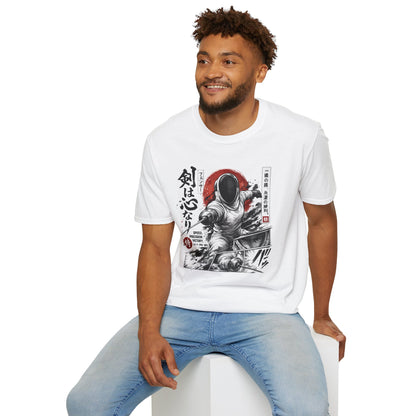 Fencing Samurai T-Shirt — The Sword Is the Heart