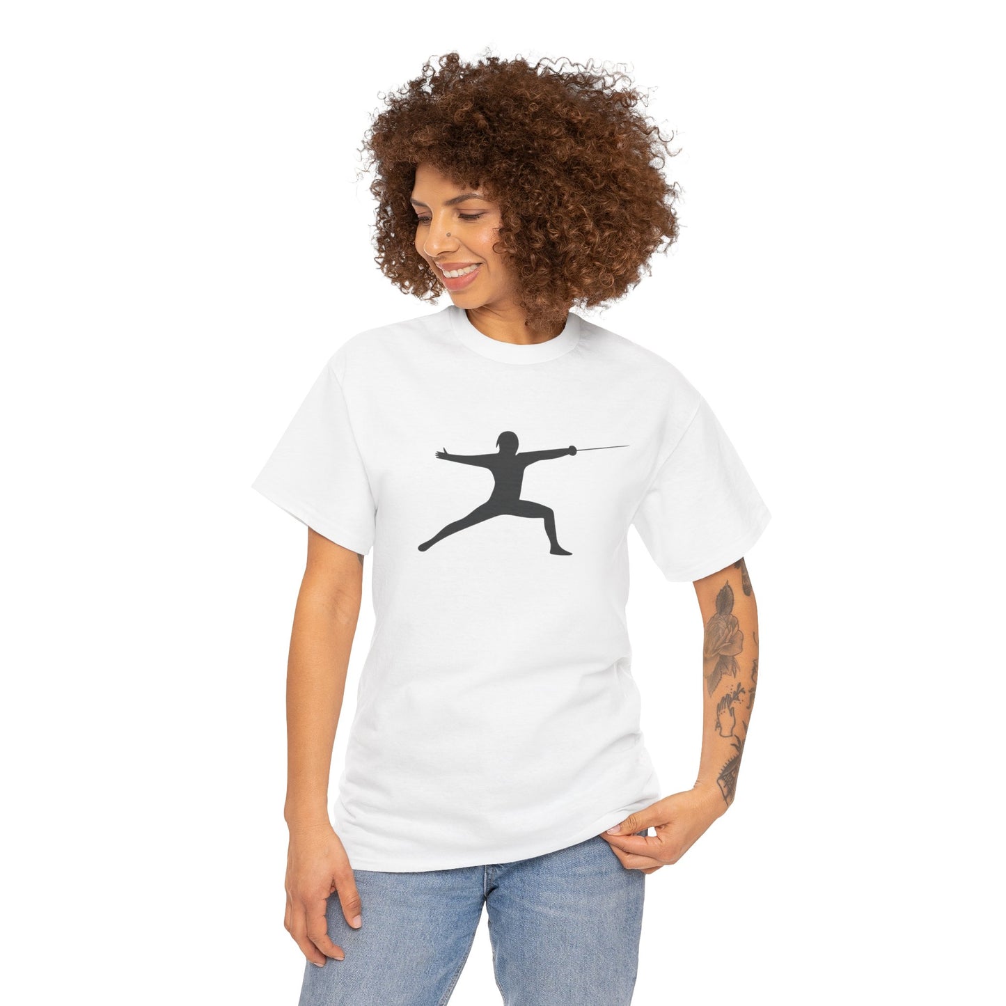 Classic Fencer Silhouette T-Shirt — Gildan 5000