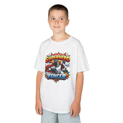 Kids T-Shirt: Superhero Fencer Graphic Tee