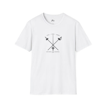 Fencing Weapons T-Shirt — Foil Épée Sabre