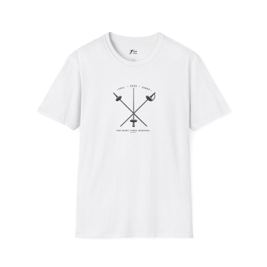 Fencing Weapons T-Shirt — Foil Épée Sabre