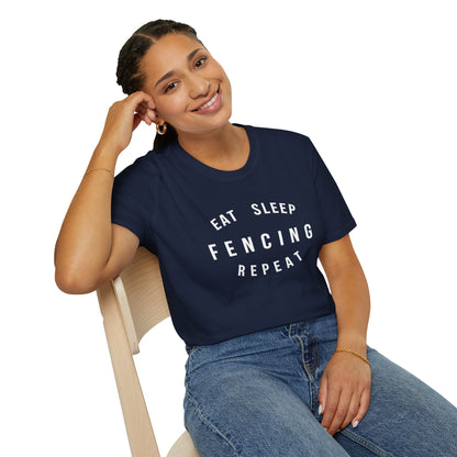Eat Sleep Fencing Repeat T-Shirt 2
