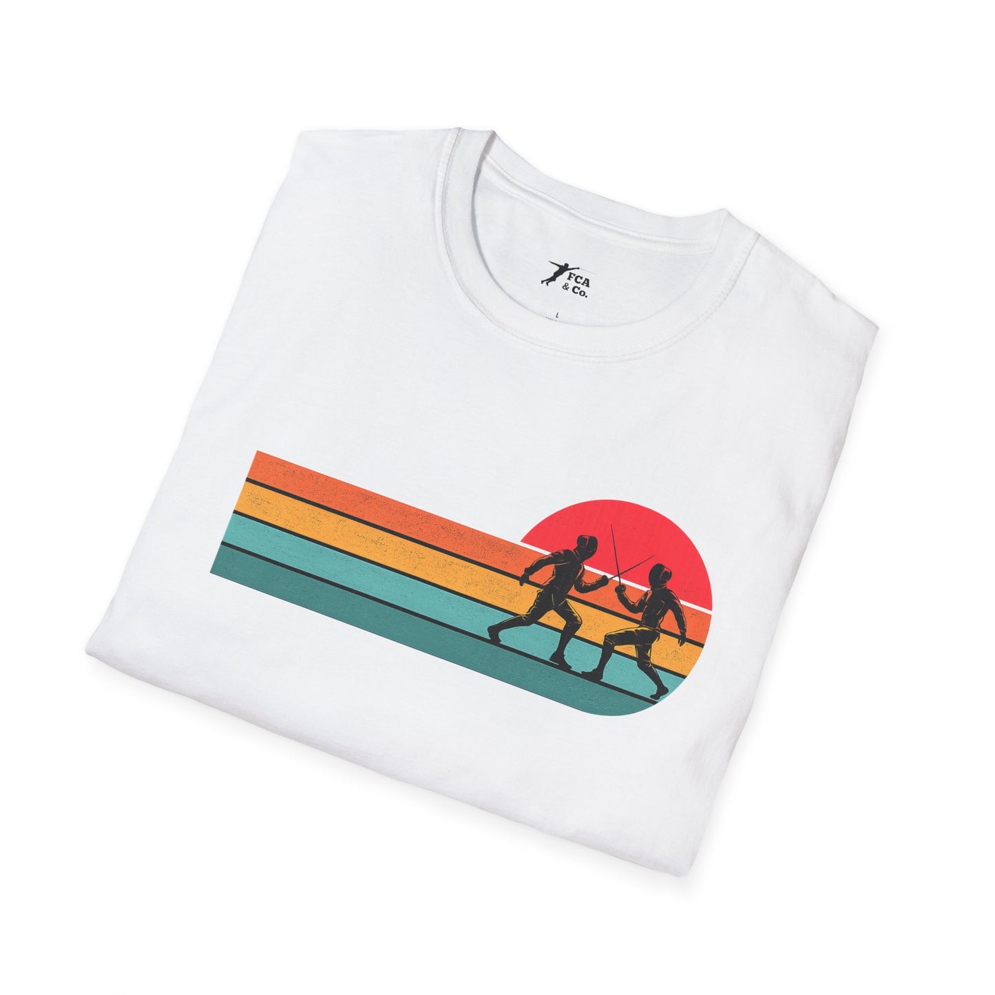 Retro Sunset Fencing T‑Shirt