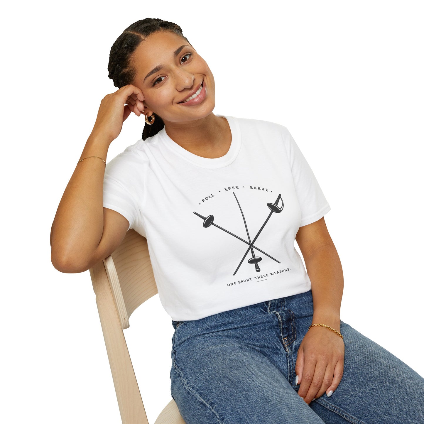 Fencing Weapons T-Shirt — Foil Épée Sabre