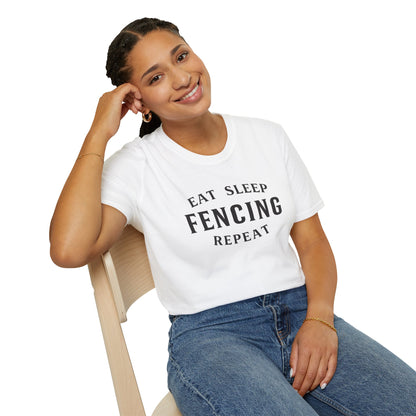 Eat Sleep Fencing Repeat T-Shirt 1