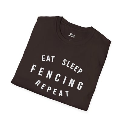 Eat Sleep Fencing Repeat T-Shirt 2
