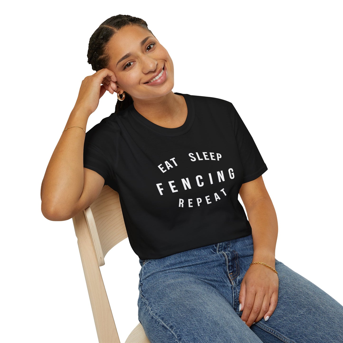 Eat Sleep Fencing Repeat T-Shirt 2