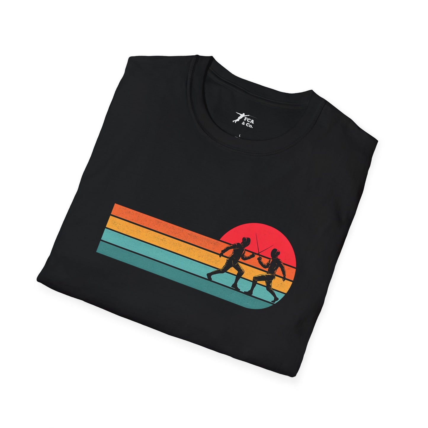 Retro Sunset Fencing T‑Shirt