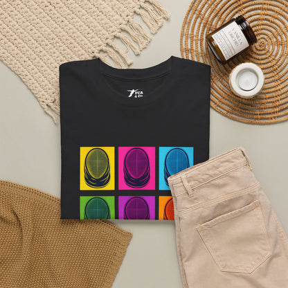 Colorful Retro Graphic T‑Shirt black Gildan 5000