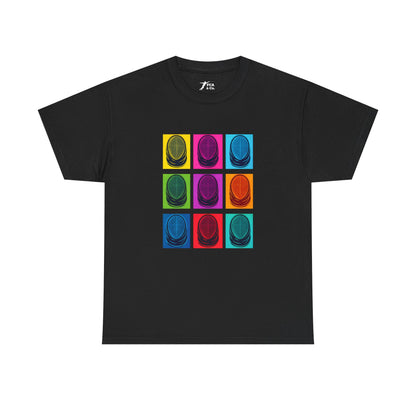 Colorful Retro Graphic T‑Shirt black Gildan 5000