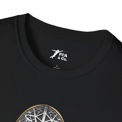 Futuristic Geometric Fencing Mask T‑Shirt