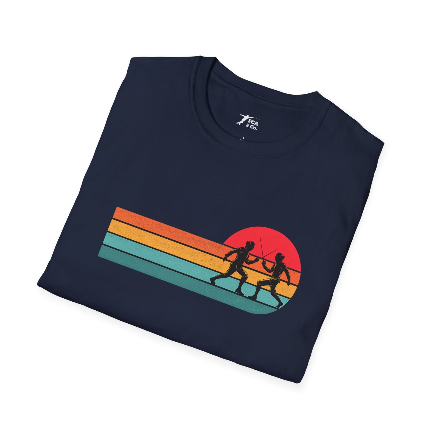Retro Sunset Fencing T‑Shirt