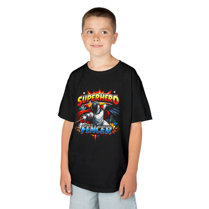 Kids T-Shirt: Superhero Fencer Graphic Tee