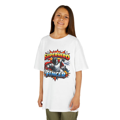 Kids T-Shirt: Superhero Fencer Graphic Tee