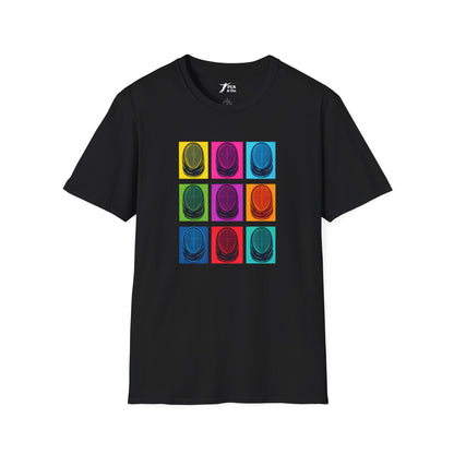 Retro Neon Fencing Mask Graphic T-Shirt
